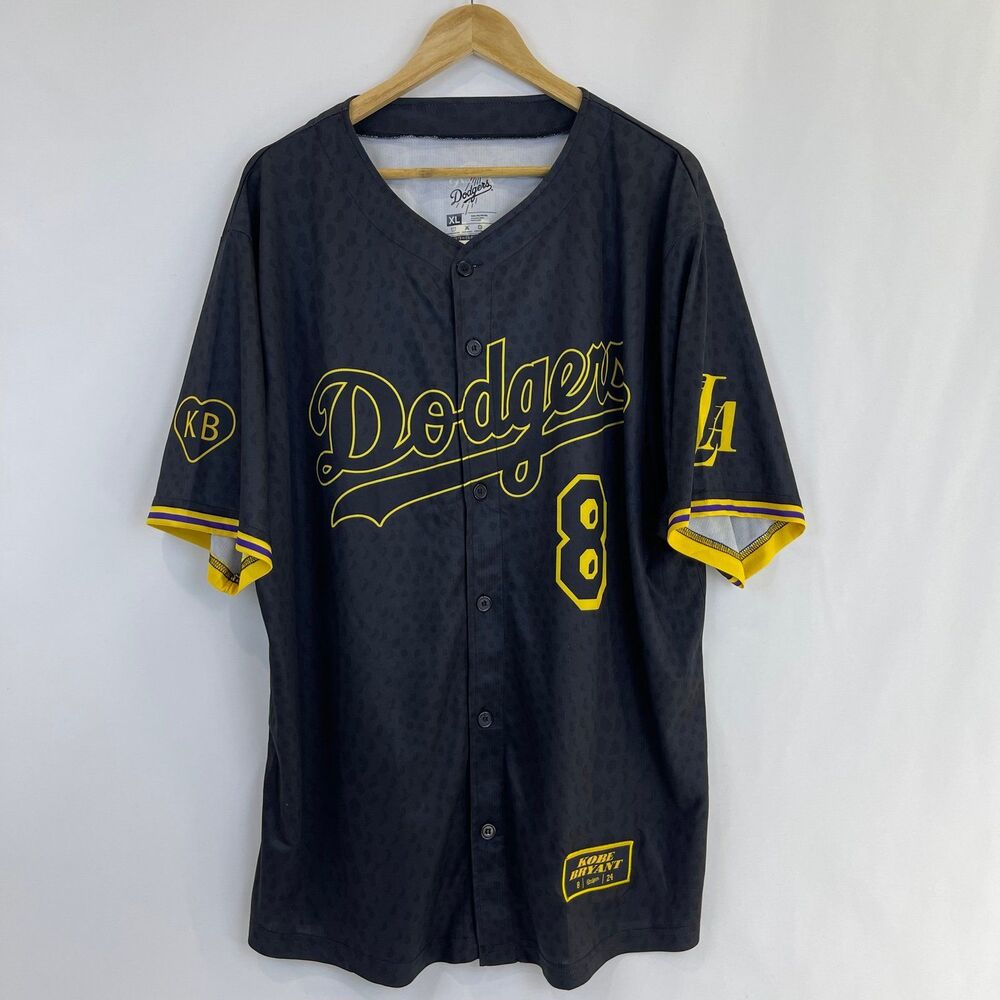 KOBE BRYANT Los Angeles Dodgers Jersey Lakers Night Size XL